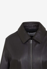 Zip-Up Leather Jacket