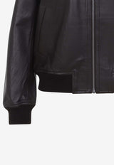 Zip-Up Leather Jacket