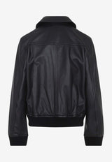 Zip-Up Leather Jacket