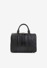 Mini Weekender Embossed Monogram Top Handle Bag