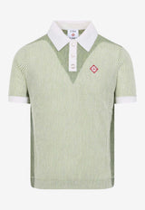Vertical Stripe Polo T-shirt