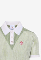 Vertical Stripe Polo T-shirt