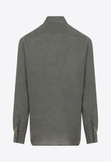 Long-Sleeved Linen Shirt