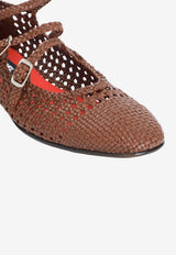 Ariana S. Braided Leather Ballet Flats
