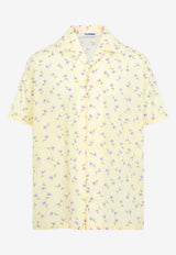 All-Over Flower Print Bowling Shirt