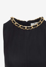 Chain-Embellished Sleeveless Top