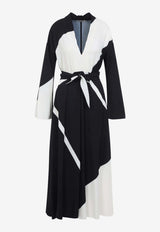 Printed Twill Midi Dress