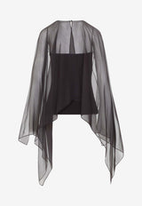 Wide-Sleeves Chiffon Top