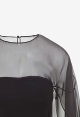 Wide-Sleeves Chiffon Top