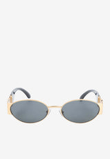 Medusa Deco Oval Sunglasses