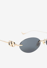 VLogo Oval-Shaped Sunglasses