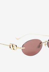 VLogo Oval-Shaped Sunglasses