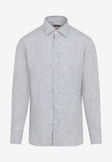 Striped Long-Sleeved Linen Shirt