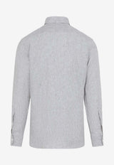 Striped Long-Sleeved Linen Shirt