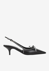 55 Nappa Leather Slingback Pumps