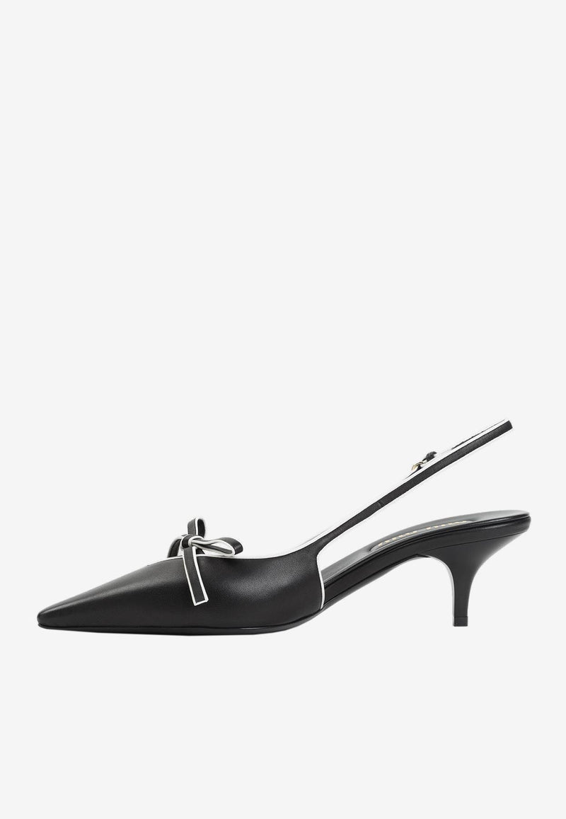 55 Nappa Leather Slingback Pumps