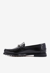 Micro Catena Brushed Leather Loafers