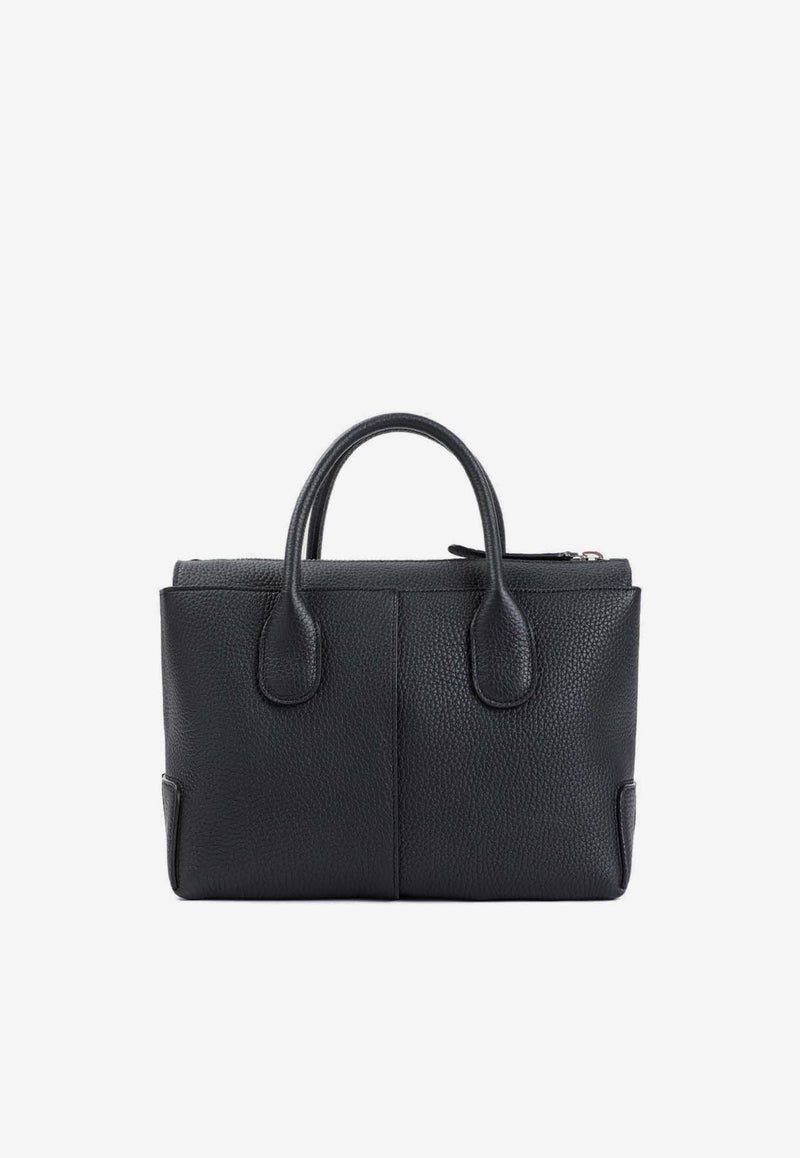 Small Di Top Handle Bag in Grained Leather