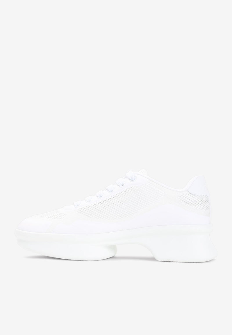 Wavy Triangle Logo Low-Top Sneakers