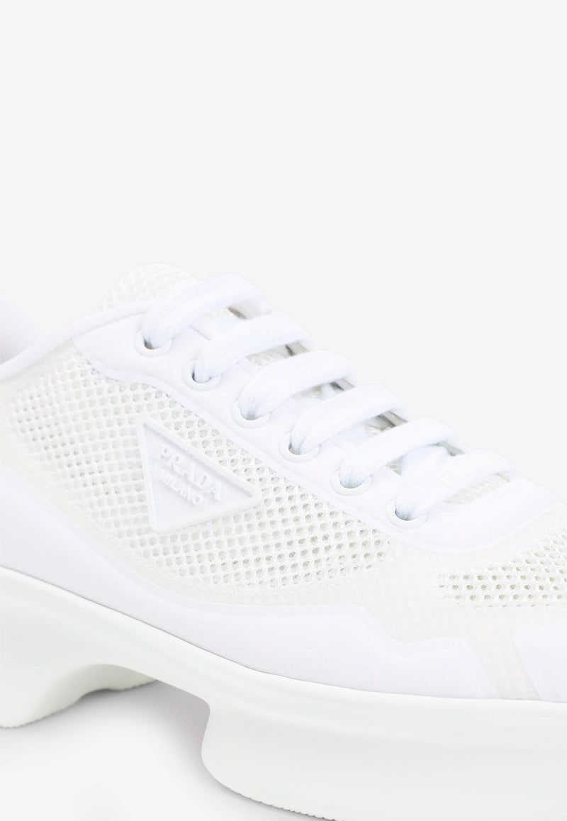 Wavy Triangle Logo Low-Top Sneakers