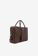 Triangle Logo Leather Briefcase