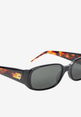 Oval Acetate Sunglasses