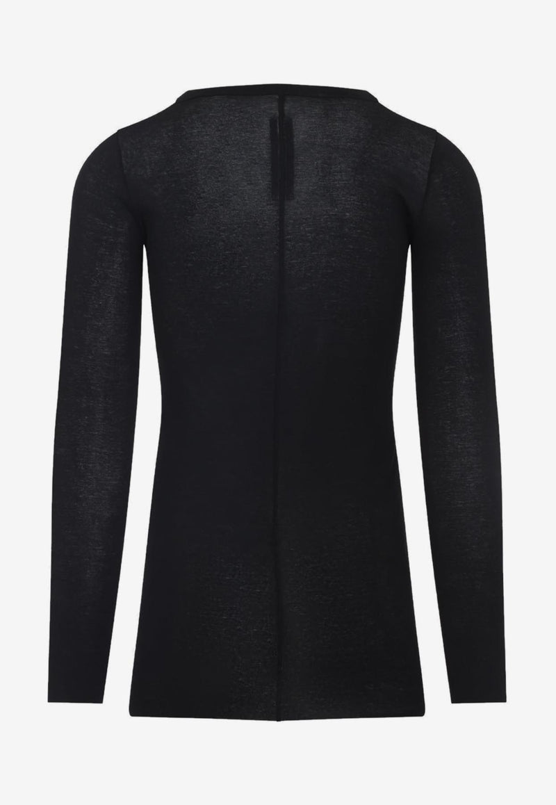 Long-Sleeved Sheer T-shirt