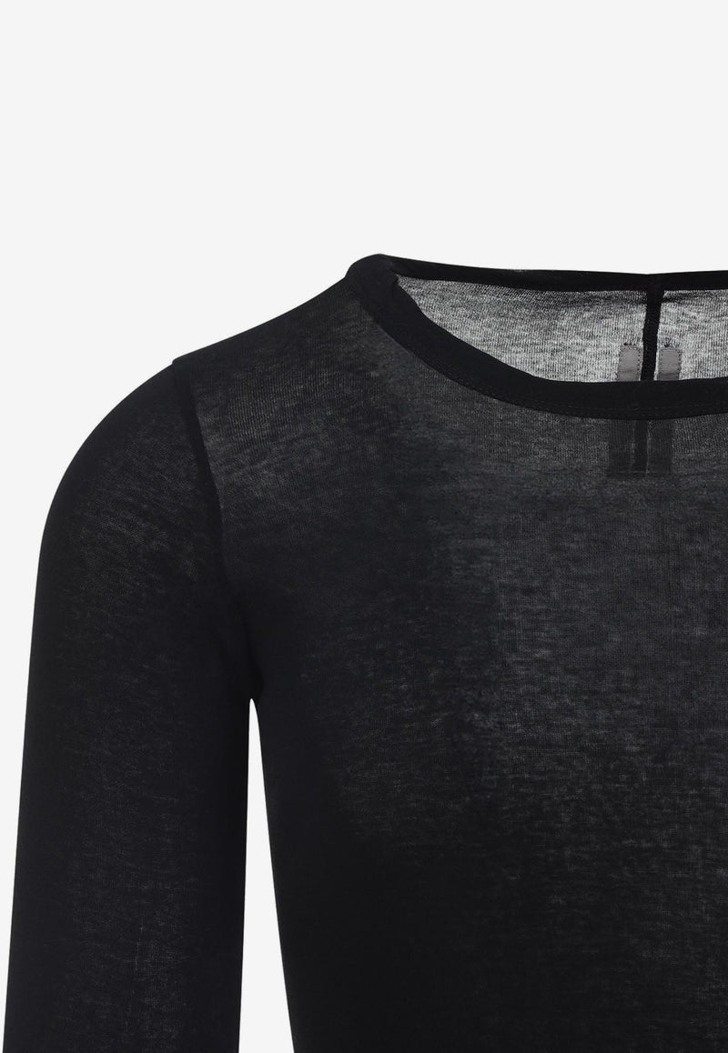 Long-Sleeved Sheer T-shirt