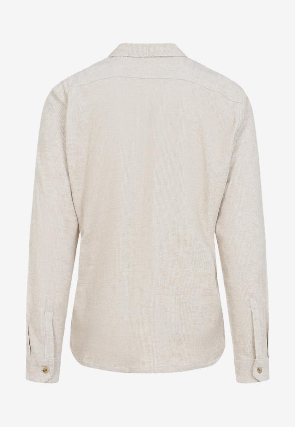 Long-Sleeved Button-Up Shirt