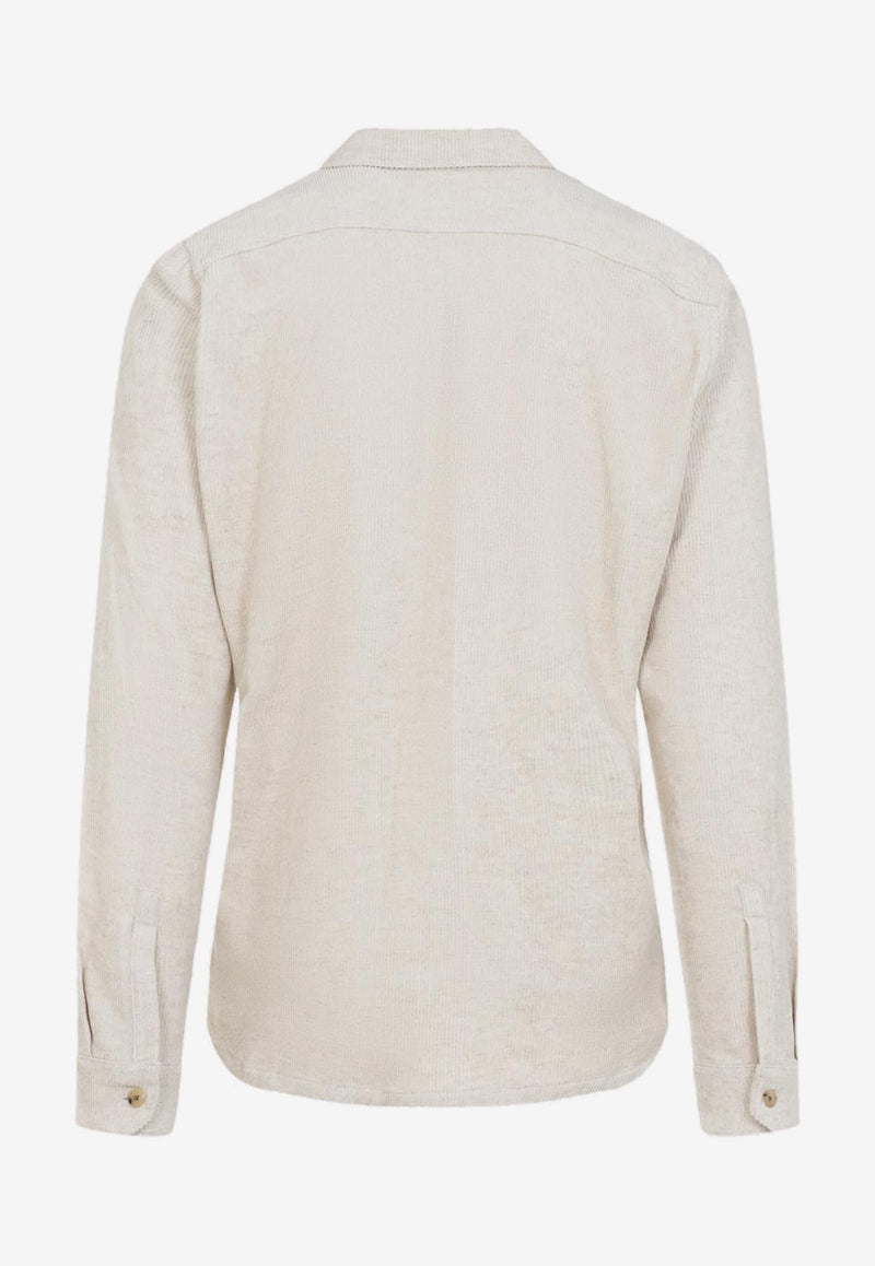 Long-Sleeved Button-Up Shirt