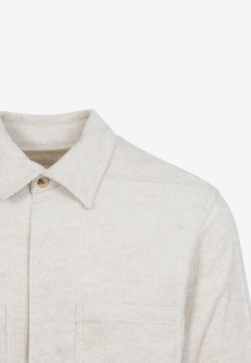 Long-Sleeved Button-Up Shirt