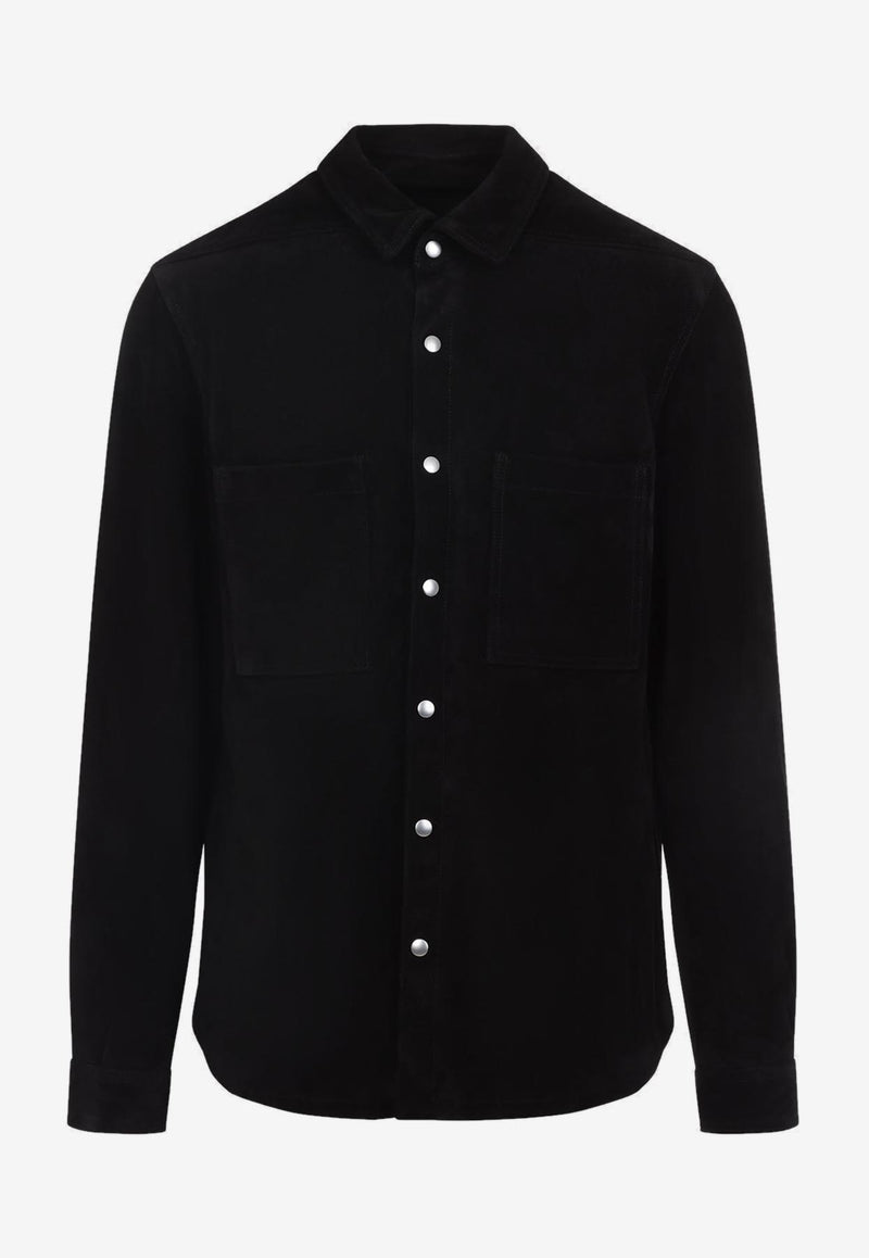 Suede Button-Up Shirt