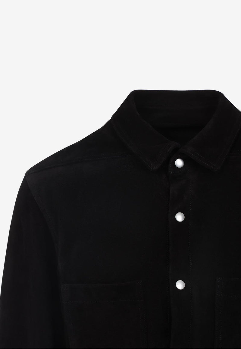 Suede Button-Up Shirt