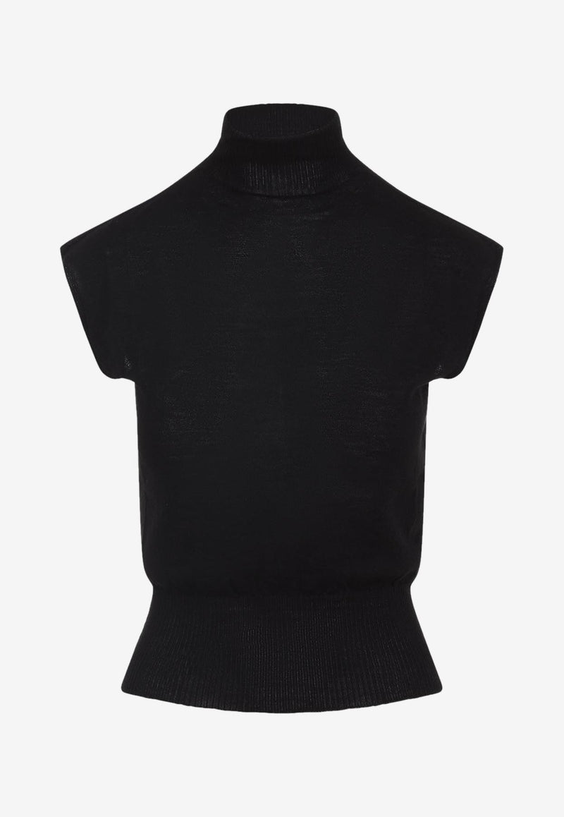 Turtleneck Sleeveless Top