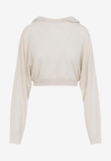 Hooded Cropped Tunic Top