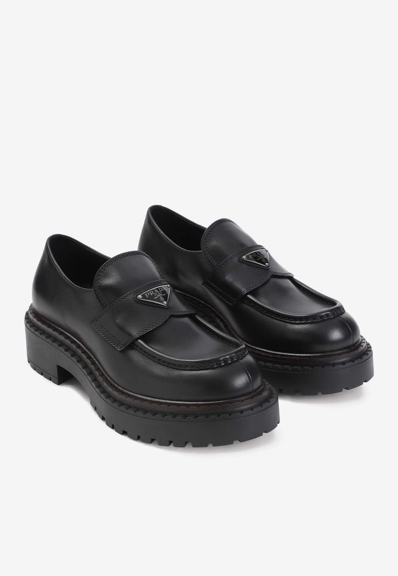 Logo Leather Loafers