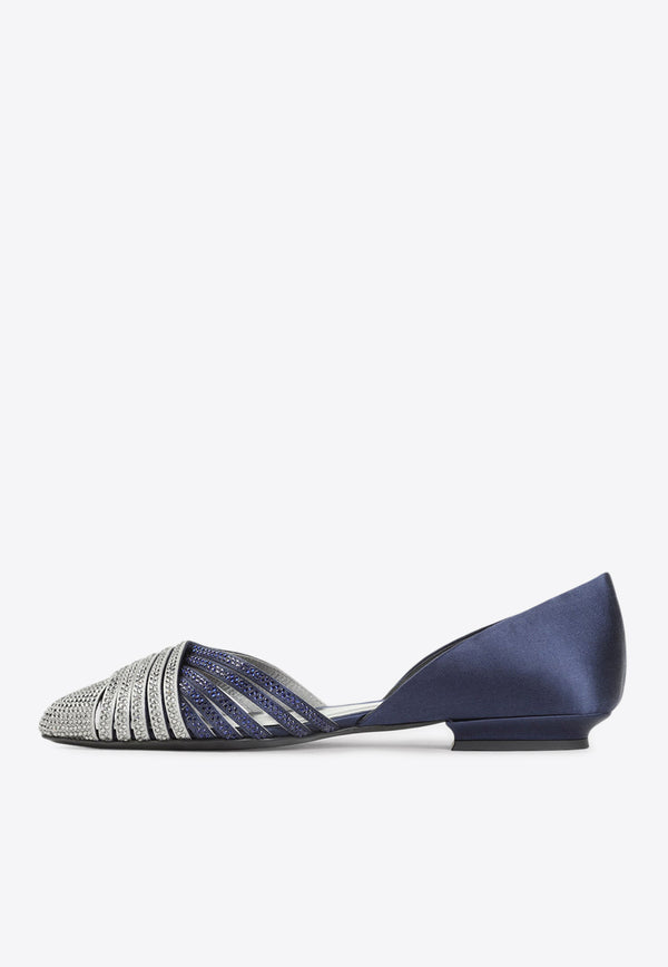 Crystal-Embellished Ballet Flats