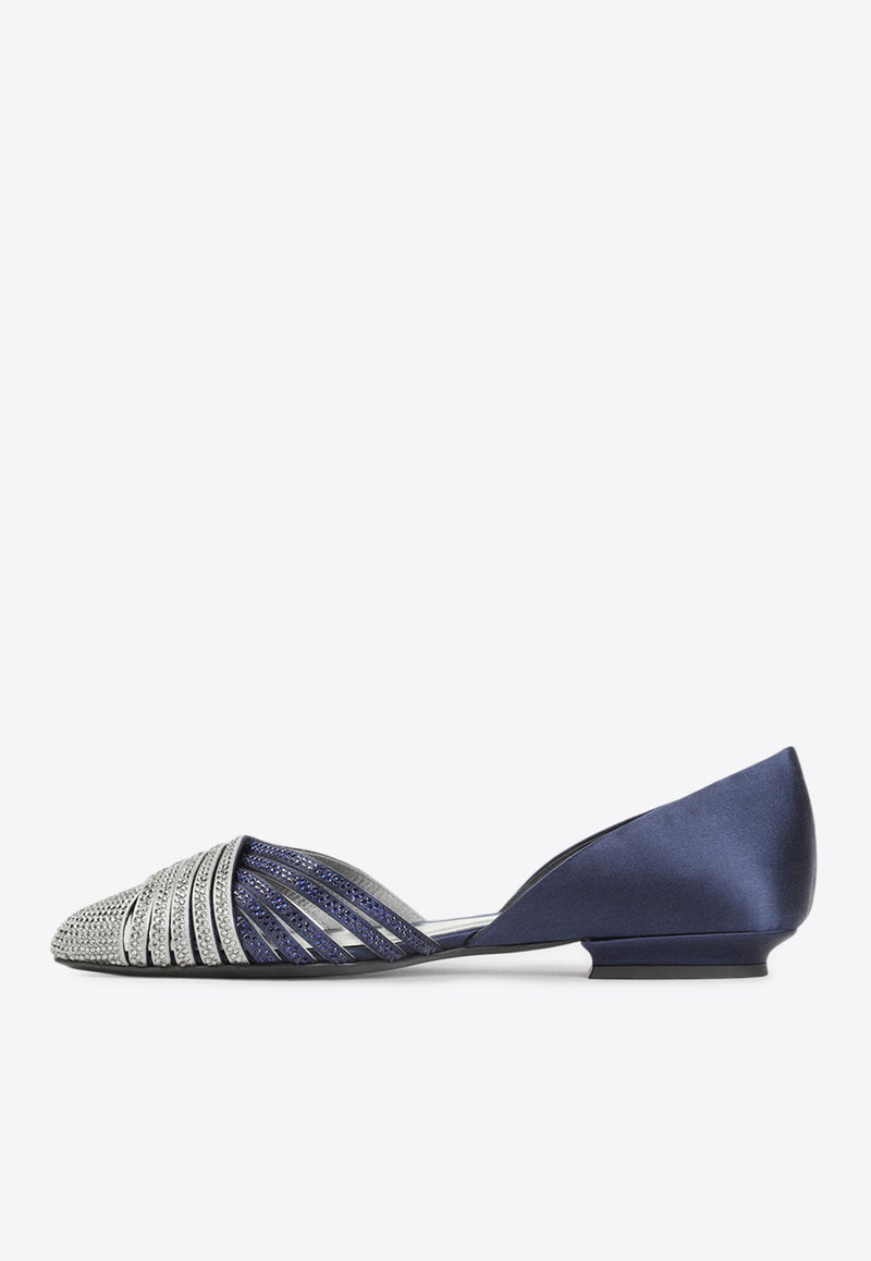 Crystal-Embellished Ballet Flats
