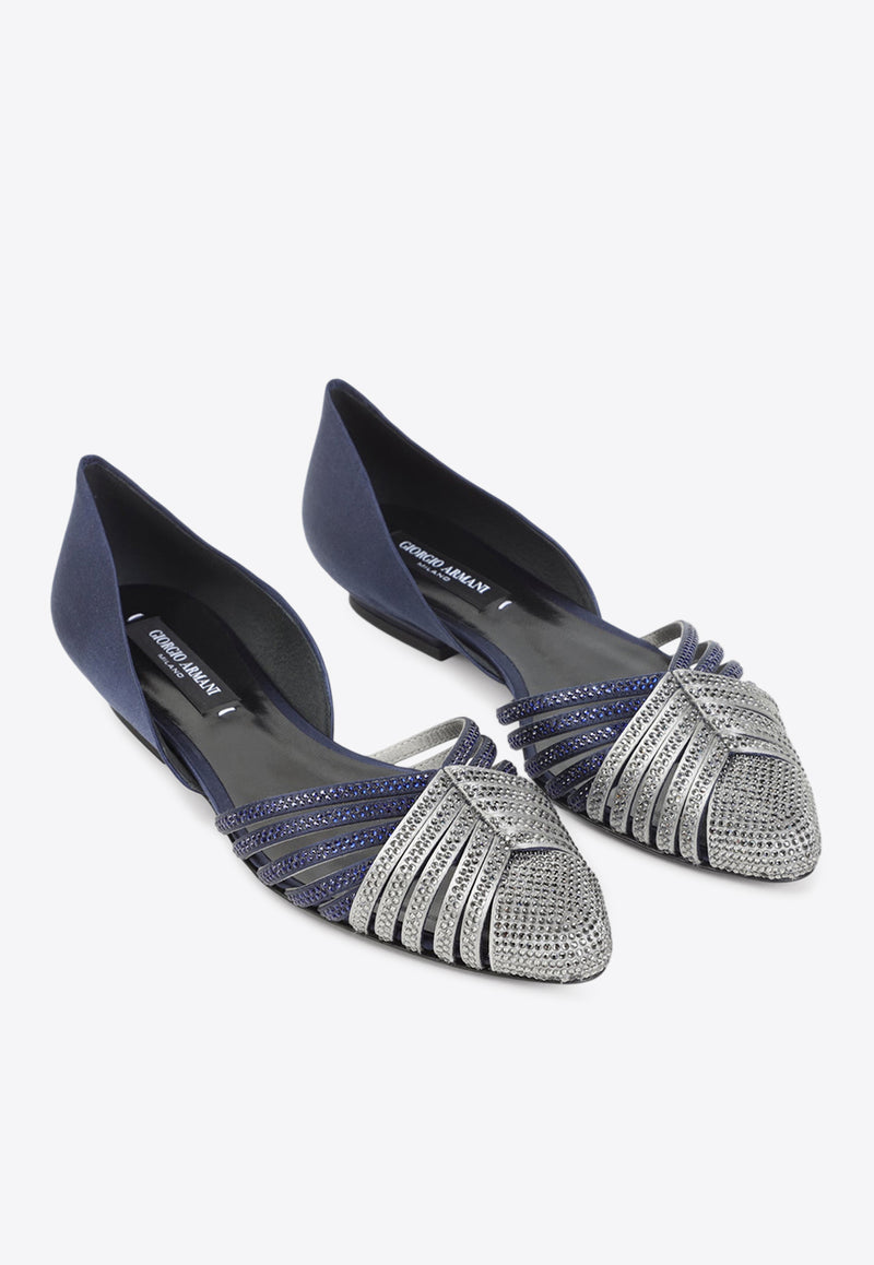Crystal-Embellished Ballet Flats