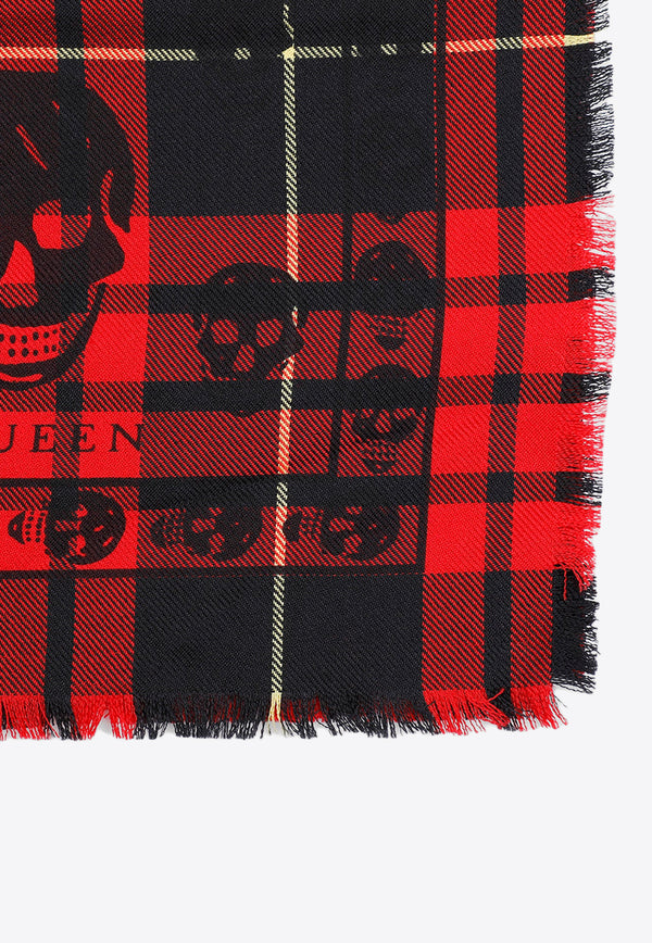 Tartan Skull Wool Scarf