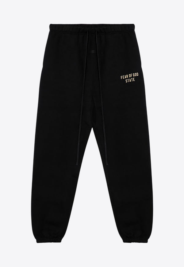 Fear Of God Essentials Logo Print Track Pants Black 130BT242020F/P_FEARE-BLK