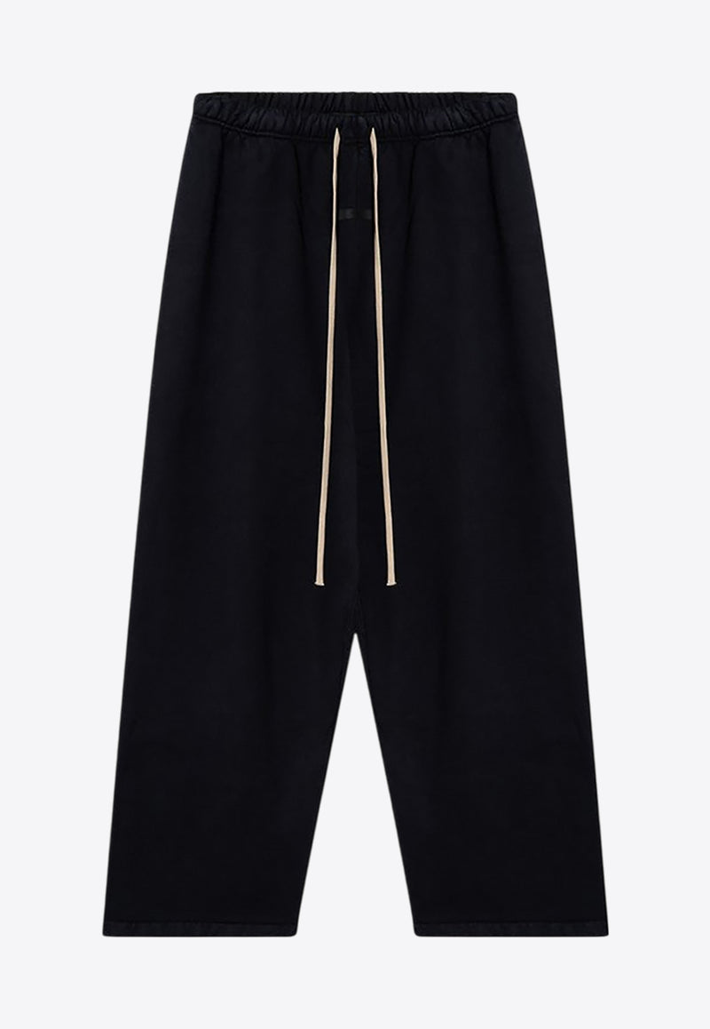 Fear Of God Essentials Logo Patch Loose Track Pants Black 130BT244460F/P_FEARE-BLK