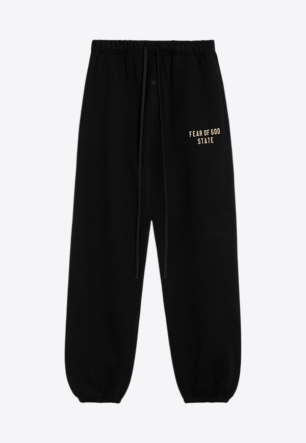 Fear Of God Essentials Logo Print Track Pants Black 130BT245160FW/P_FEARE-BLK