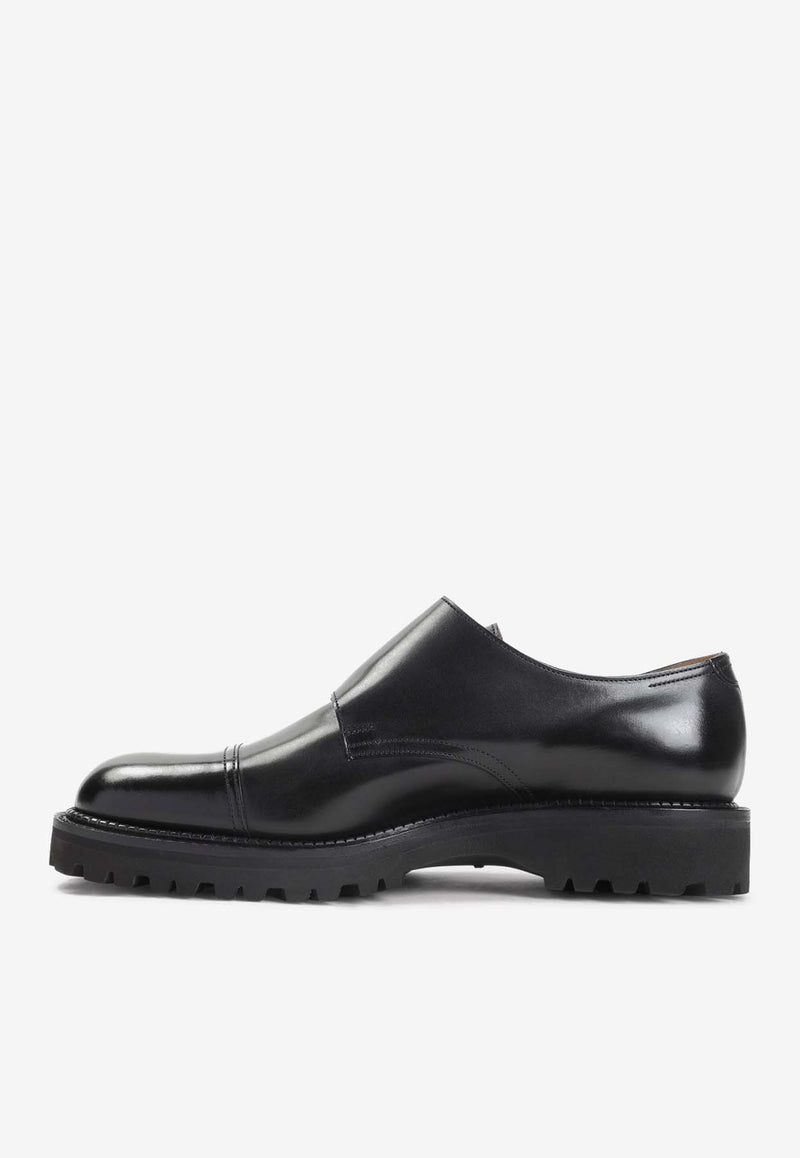 William Leather Monk Strap Shoes