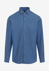 Long-Sleeved Denim Shirt