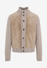 Oasi Knitted Cashmere and Suede Jacket