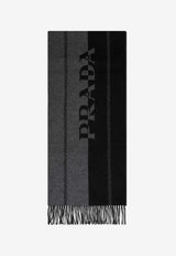 Logo Intarsia Wool Scarf