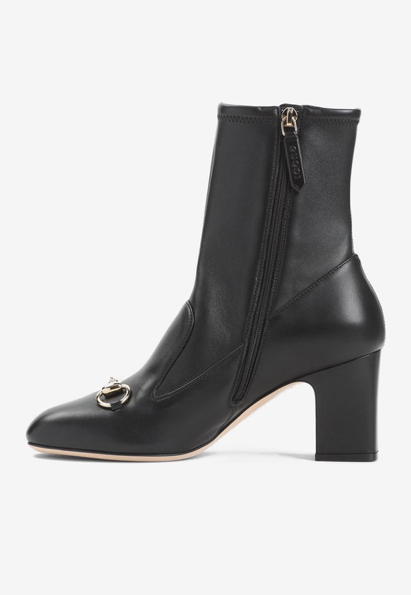 75 Horsebit Leather Ankle Boots