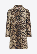 Jaguar Spots Printed Wool Coat