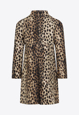 Jaguar Spots Printed Wool Coat